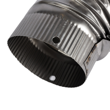 Cot pentru soba pe lemne 90˚ ø120mm 0.4mm, Zincat [3]