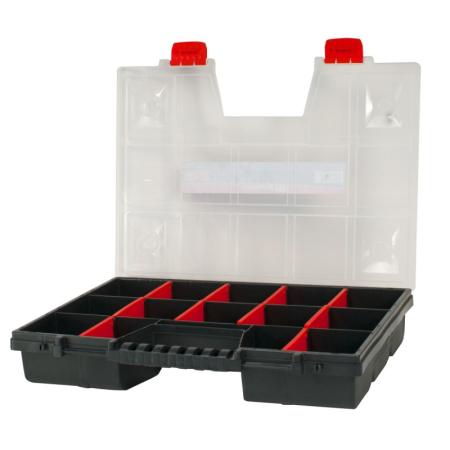 Organizare depozitare, protectie - CUTIE ORGANIZATOR HD 65X390X490MM / 18 CASETE