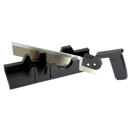 Constructii - CUTIE TAIERE UNGHI DIN PLASTIC CU FIERASTRAU 300X65MM