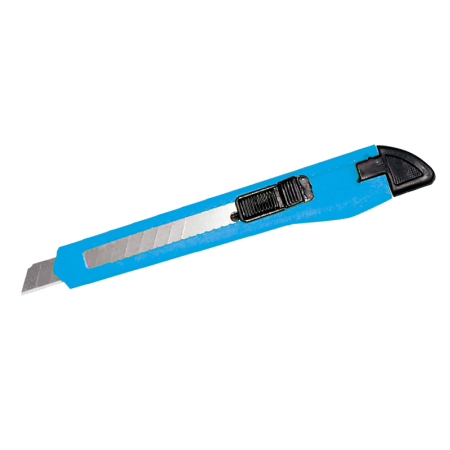 Scule de mana - CUTTER PLASTIC CU BUTON BLOCARE - 9MM