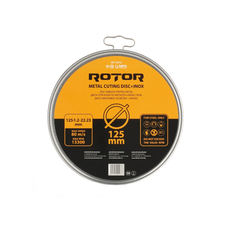 Întreținere casă și fermă - Disc abraziv pentru metal+inox ROTOR 125*1,2*22,23 set 10
