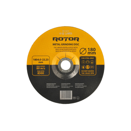  Discuri abrazive - Disc abraziv pentru slefuit metal ROTOR 180*6,0*22,23