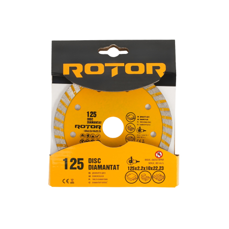  Discuri diamantate - DISC DIAMANTAT 125x2.2 x10x22.23 Turbo Rotor