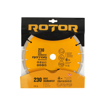 Întreținere casă și fermă - DISC DIAMANTAT 230x2.6x10x22.23 Segmentat Rotor
