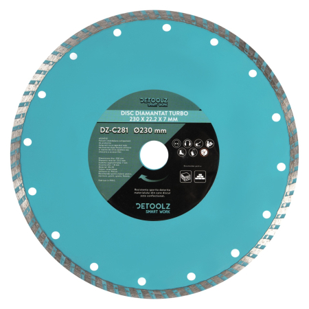 Polizoare - Disc diamantat turbo 230x25.4x7mm