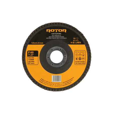 Întreținere casă și fermă - Disc lamelar plat ROTOR 125*22,23 P60 T27