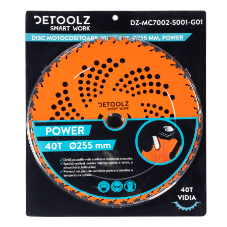 Disc motocositoare 40T Vidia, 255 x 25.4 x 2 mm, Power [3]