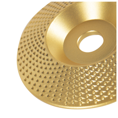 Disc plat, auriu, de rindeluit lemn, 98mm [2]