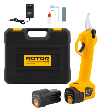 Întreținere casă și fermă - Foarfeca cu acumulator ROTOR RPS168, 16 V/ 1,5Ah, Brushless