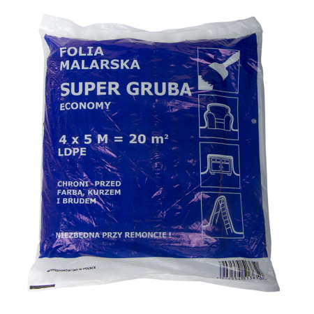 Folii si benzi mascare - FOLIE PROTECTOARE 4X5M SUBTIRE / 0.7MICROMETRI