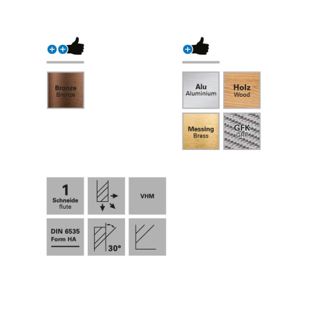 Freza cu 1 canelura, Alcrona, Datron 0068930S, 3.0x6.0mm [2]