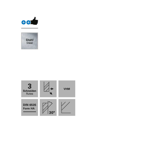 Freza cu 3 caneluri pentru otel, Datron 0068551, 1.75x3.0mm [2]