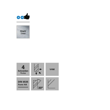 Freza cu 4 caneluri, Datron 0078408, 8.0x8.0mm [2]
