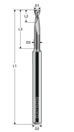 Freza de adancime, Toric Cut, 2 caneluri, Datron 0078810, 10.0x10.0x10.0mm [1]