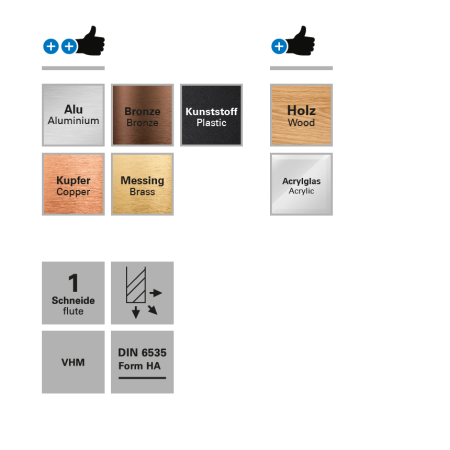 Freza gravura, Datron 0068286G, 0.1x6.0mm [2]