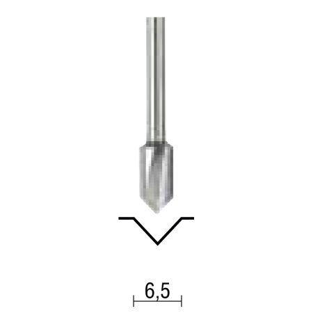 Freza pentru canale V, 6.5mm, Proxxon 29032 [1]