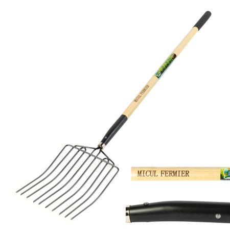 Furca gunoi grajd, 10 dinti, maner lemn, 1600mm [6]