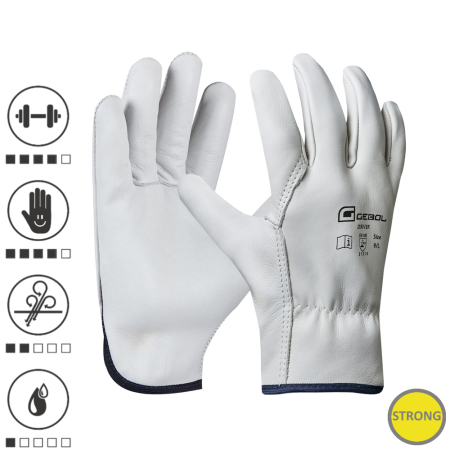 Organizare depozitare, protectie - Gebol 709213, Manusi de protectie Driver, din piele de vaca, uz profesional, marimea 8/M