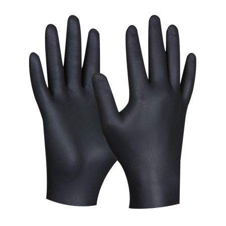 Gebol 709635_L, Set 100 de manusi de protectie Black Nitril Eco, din nitril, nepudrate, marimea 9/L [1]