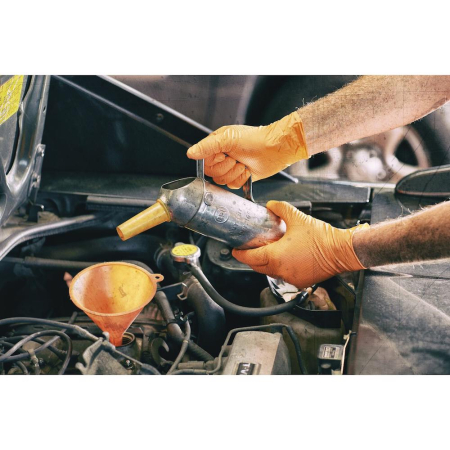 Gebol 709668, Set 50 de manusi de protectie Orange Nitril Ultra Grip, din nitril, uz profesional, marimea 8/M [3]