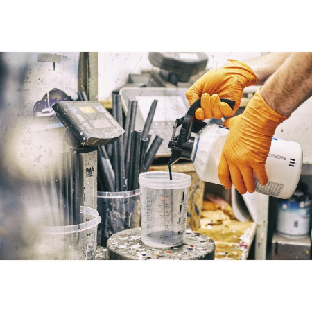 Gebol 709670, Set 50 de manusi de protectie Orange Nitril Ultra Grip, din nitril, uz profesional, marimea 10/XL [4]