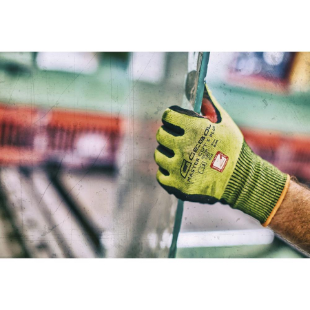 Gebol 709821, Manusi de protectie Master Cut C Plus, protectie impotriva taierii, acoperire cu spuma de nitril, finisaj nisipos, uz profesional, marimea 9/L [2]