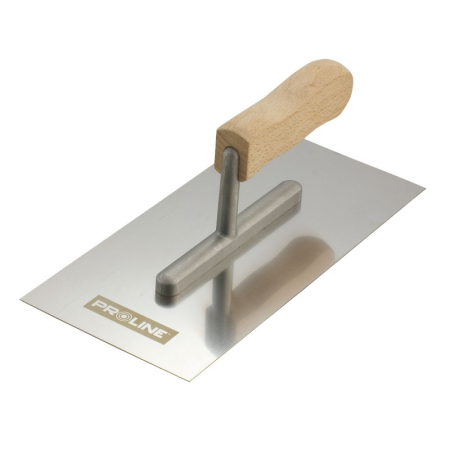 Constructii - GLETIERA INOX CU MANER LEMN 680X130MM