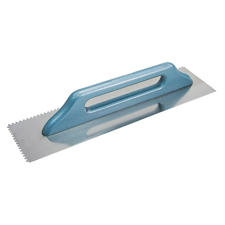 Constructii - GLETUITOR INOX DINTAT CU MANER LEMN 380X130/8MM