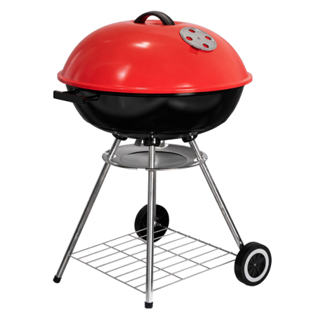 Camping - GRILL CARBUNI ROTUND CU PICIOARE - 22" / ROSU