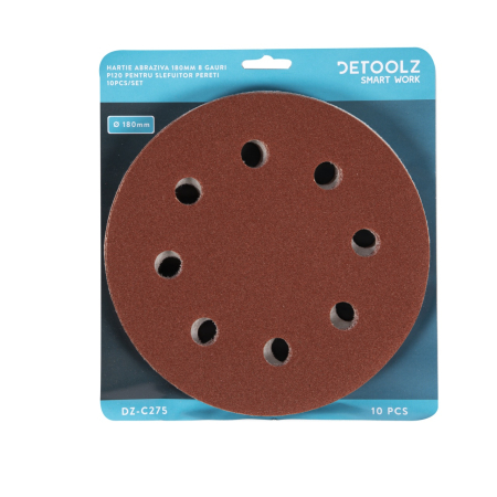 Hartie abraziva P120 8gauri 180mm (1buc=10pcs) [2]