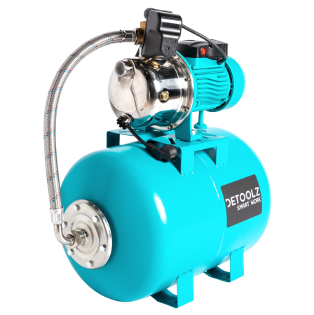 Hidrofor Detoolz 0.75 kW, debit 3300l/h, inaltime de pompare 45m, carcasa pompa inox, volum butelie 50 litri [2]