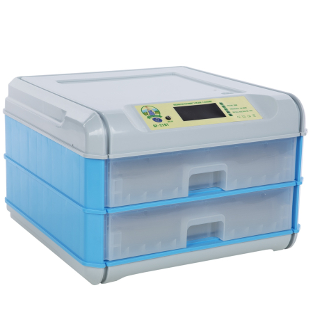 Zootehnie - Incubator electric Micul Fermier capacitate 128 oua, 2 etaje, alimentare 220V/12V