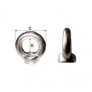 Accesorii fixare si siguranta - INEL CU PIULITA INCORPORATA M16 / 35MM/60MM