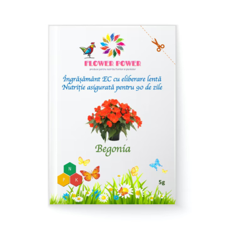 Tratamente pentru Flori - Îngrășământ Flower Power pentru begonia cu eliberare lentă, efect 90 zile