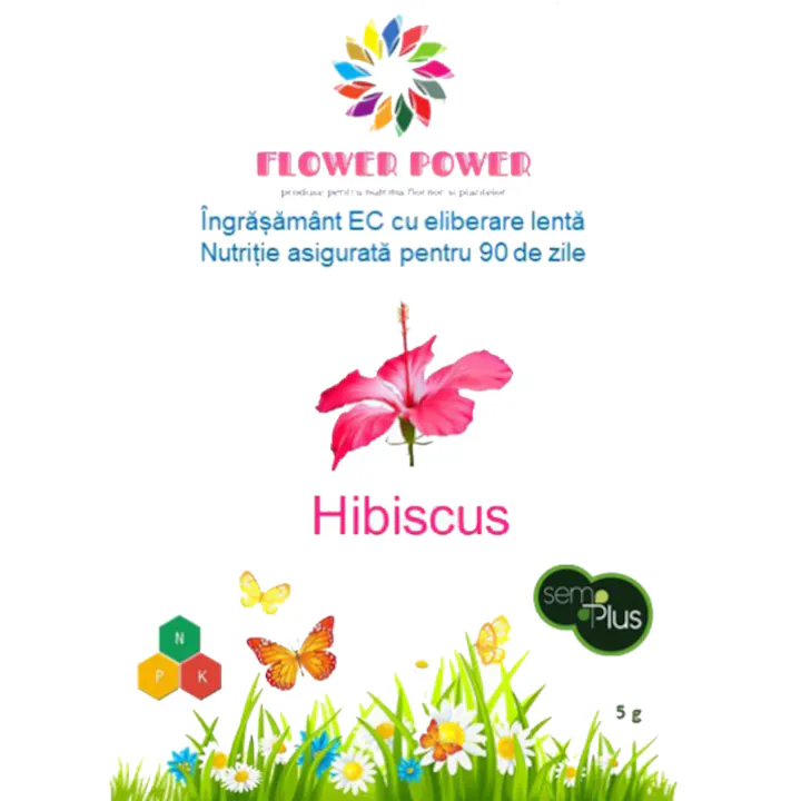 Tratamente pentru Flori - Îngrășământ Flower Power pentru hibiscus cu eliberare lentă, efect 90 zile