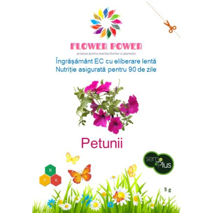Agricultura ecologică - Îngrășământ Flower Power pentru petunii cu eliberare lentă, efect 90 zile