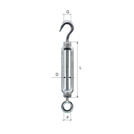 Accesorii fixare si siguranta - INTINZATOR CARLIG - INEL 24MM / 23/34MMX255MM