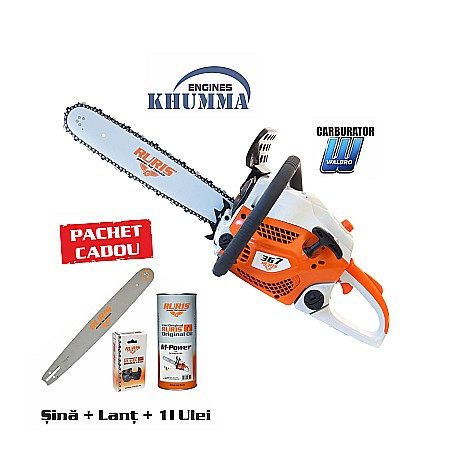 Gradinarit - Motoferăstrău RURIS 367 +pachet șină + lanț ruris + 1 L ulei