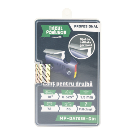 Lant Micul Padurar Profesional, 18'' .325'' 1.5mm 72P 36D full-chisel [1]
