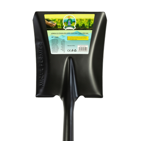 Lopata 282x238x1.5mm, cu coada lemn, 1050 mm [3]