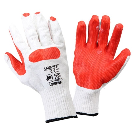 Protectia mainilor - MANUSA LATEX CU POLIESTER-BUMBAC INTARITA DORSAL - 10