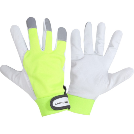 Manusi piesel - MANUSA PIELE OVINA / GALBEN-ALB - 8