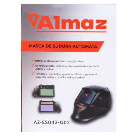 Masca de sudura Almaz, automata, fereastra 100x50mm, 4 senzori, sudura, taiere, polizare [6]