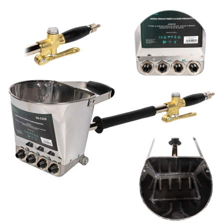 Masina de tencuit pereti Detoolz, pneumatica [7]