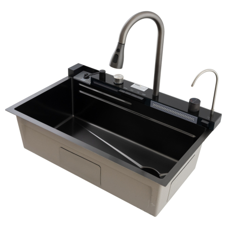 MH7546-SET-06 Chiuveta multifunctionala din inox nano black, honeycomb, seria Decor MIXXUS [3]