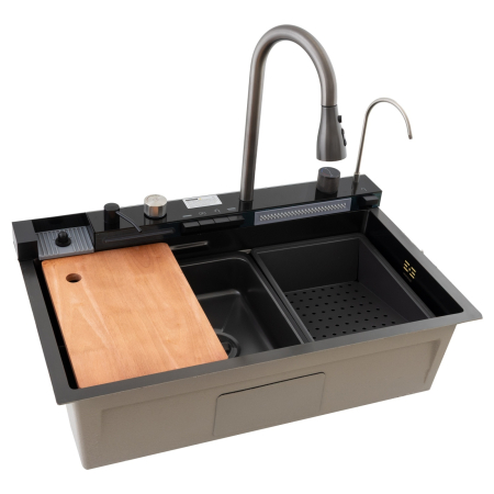 MH7546-SET-06 Chiuveta multifunctionala din inox nano black, honeycomb, seria Decor MIXXUS [1]