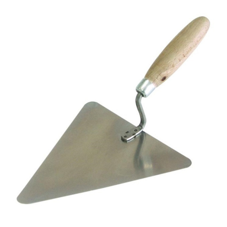 Constructii - MISTRIE INOX TRIUNGHIULARA CU MANER LEMN 200X190MM