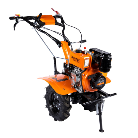 Gradinarit - Motocultor DETOOLZ 7CP 280CC, motorina, 4T, 3 viteze, pornire manuala, cu roti
