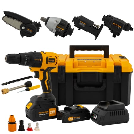 Multifunctional 5 in 1 pe acumulator ROTOR RTS1, 24000 rot/min, 21V/3Ah, Brushless [0]