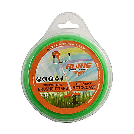 Întreținere casă și fermă - Fir trimmer 3 mm (pătrat) 15m